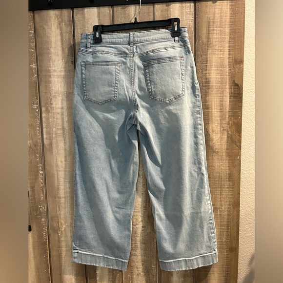 Garnet Hill Wide Leg, High Waist Jeans, Size 28. - Picture 7 of 9